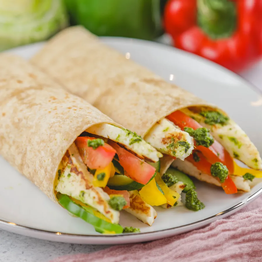 GRILLED LIGHT HALLOUMI WRAP