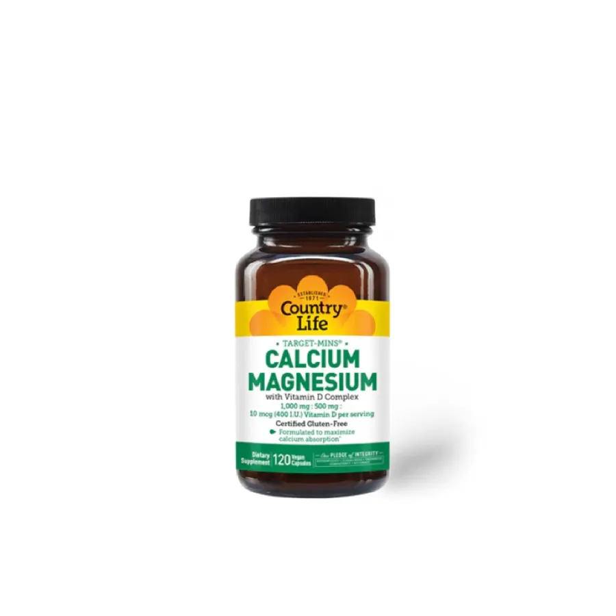 Country life , Calcium , magnesium and D3, 120 V CAP
