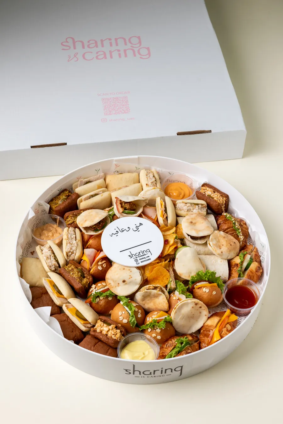 Sharing Gathering Sandwiches Tray