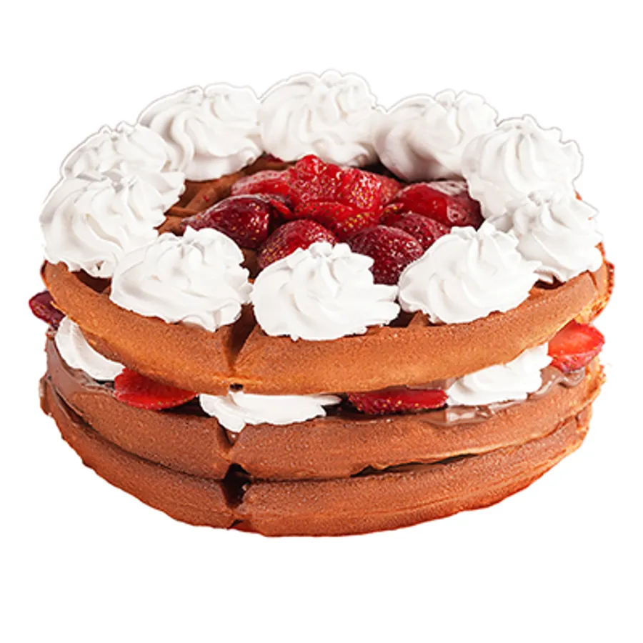 Strawberry KitKat Waffle Cake