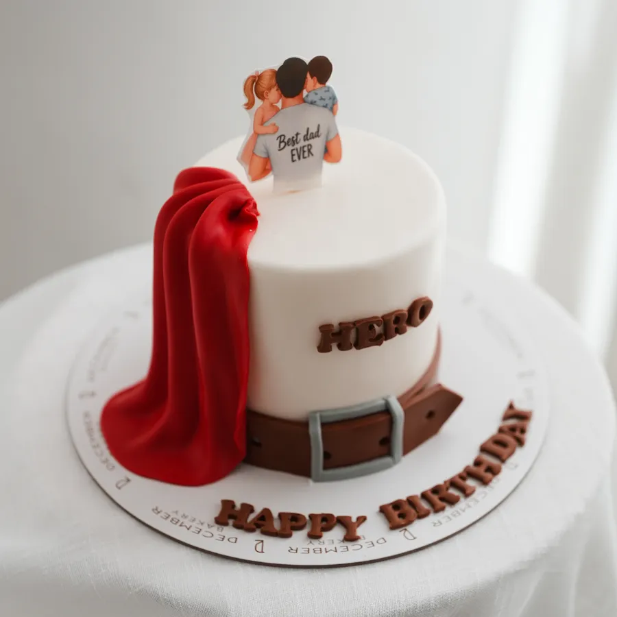 Hero dad cake 6inch mix chocolate vanilla