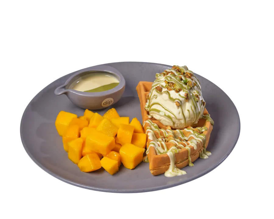 Pistachio waffle