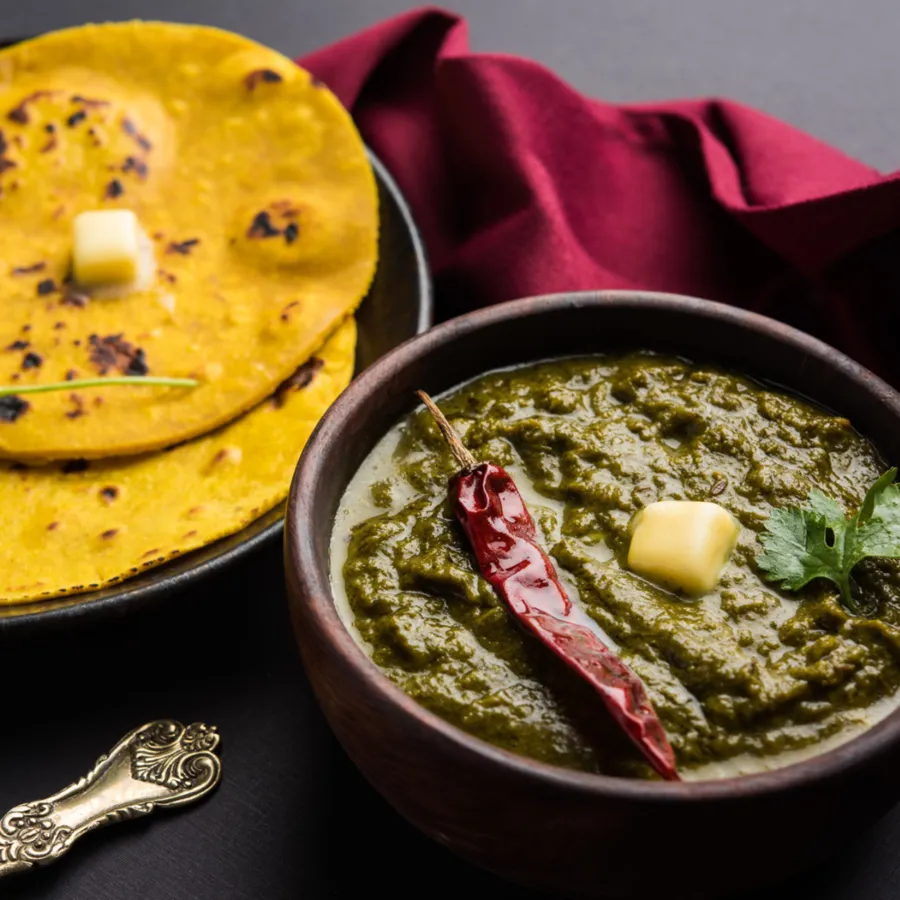 Sarson Ka Saag With Makki Di Roti