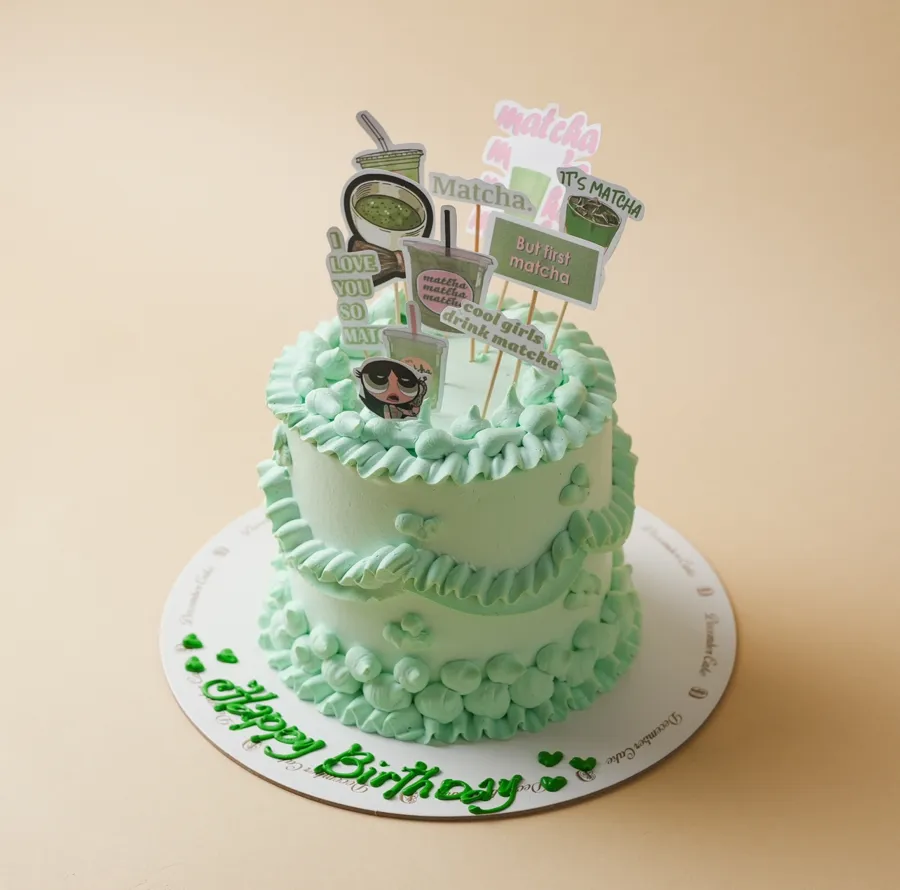 Matcha girls cake 6 inch mix chocolate vanilla