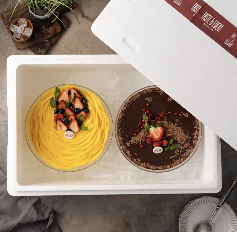 Combo dessert box trifle mango & chocolate mousse