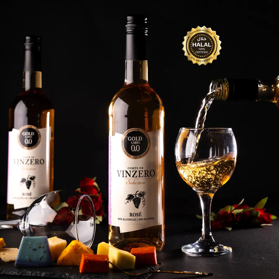 Premium ROSE VINZERO Gold Label, Alcohol-free