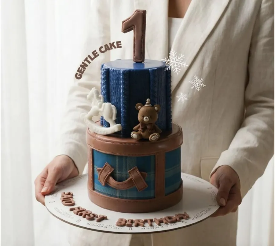 Blue bear double cake 6inch