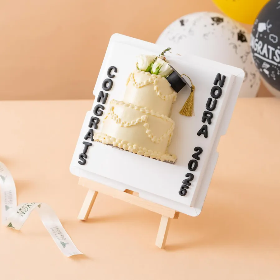 graduation frame cake