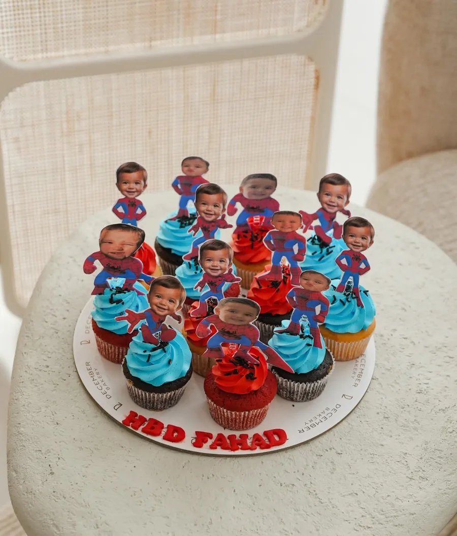 Cup cake spader man 12pic photo