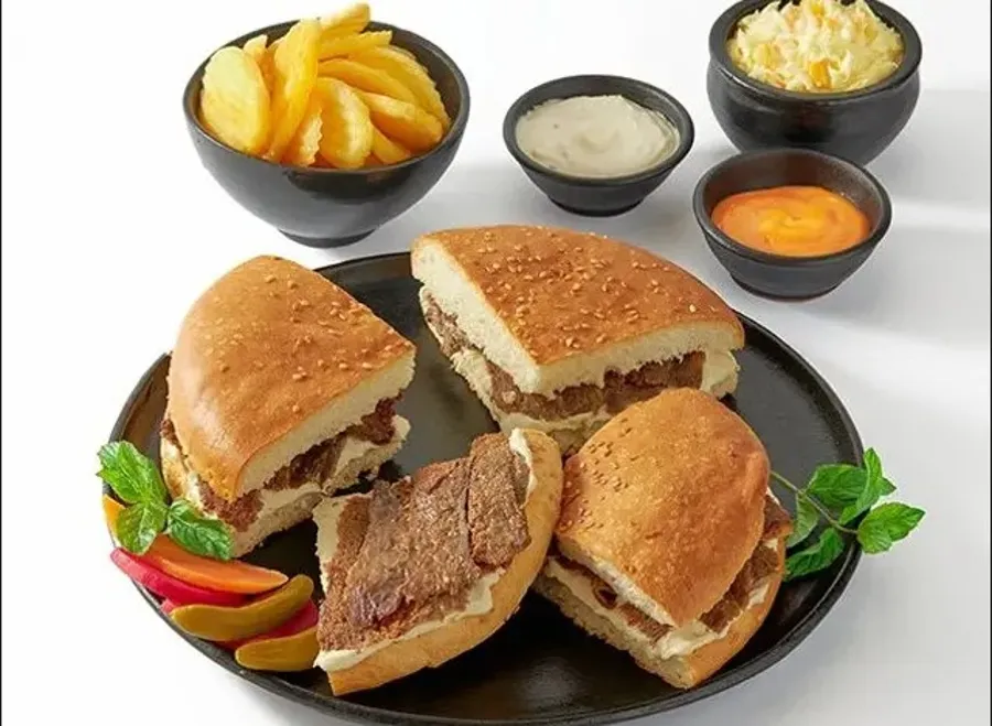 Meat Shawerma Maria Sandwich with Mozzarella Cheese