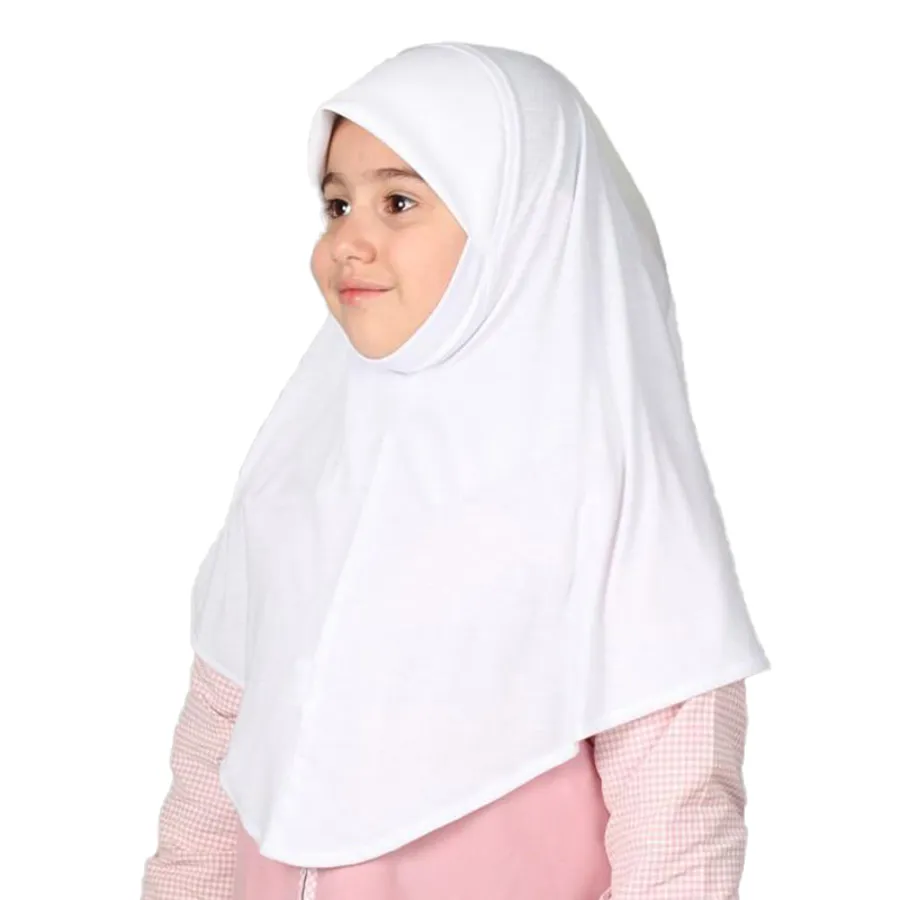 Close hijab cotton crepe (white)