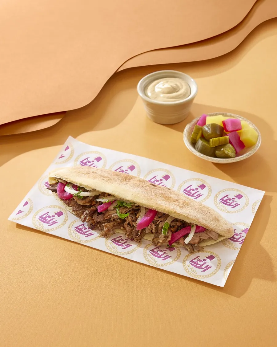 Meat shawarma Samoon Bread