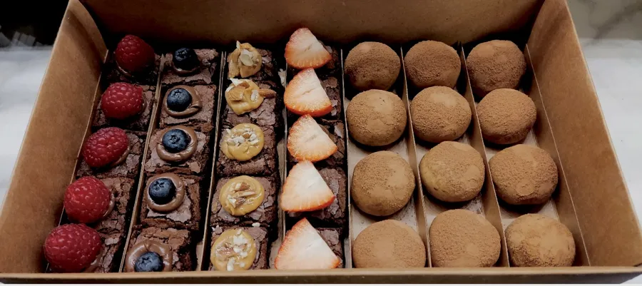 Mix brownie & tiramisu balls