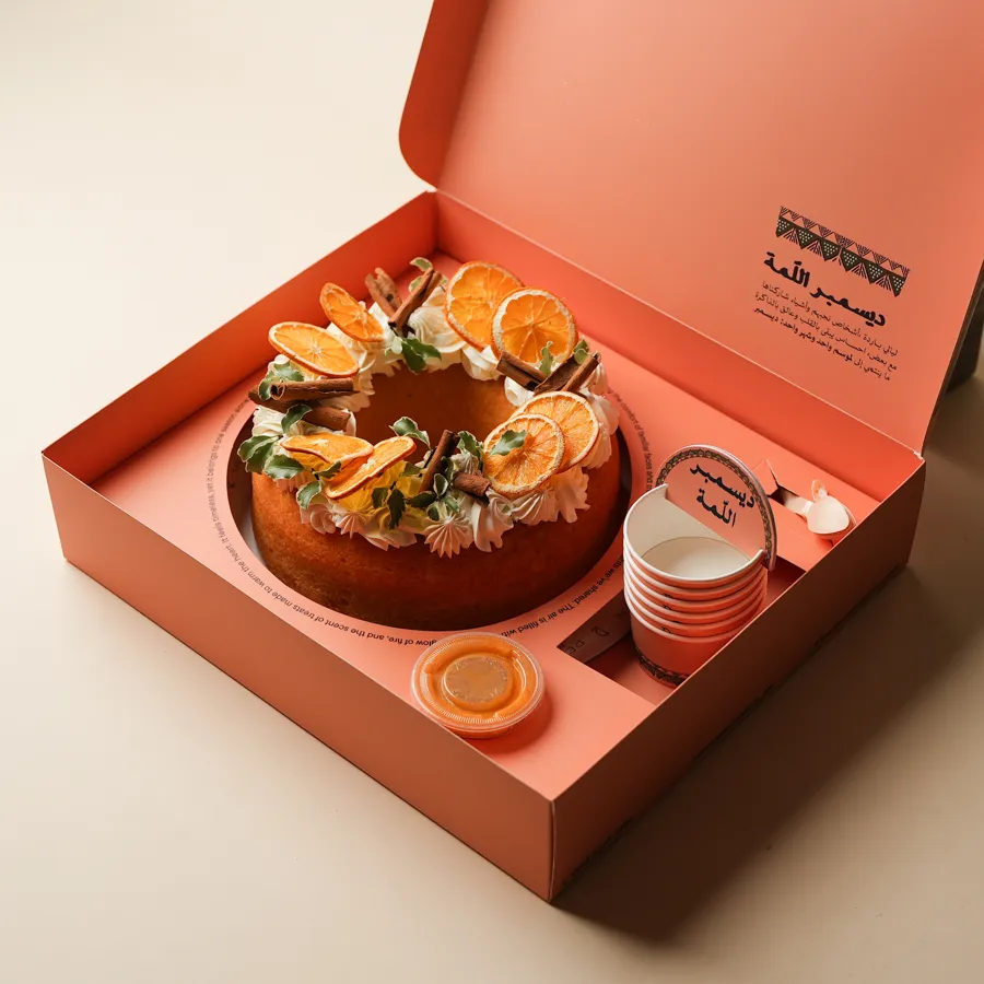 Lamah box. ( vanilla cake with orange)