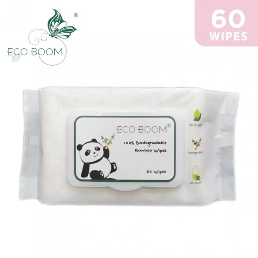Eco Boom Bamboo Baby 60 Wipes