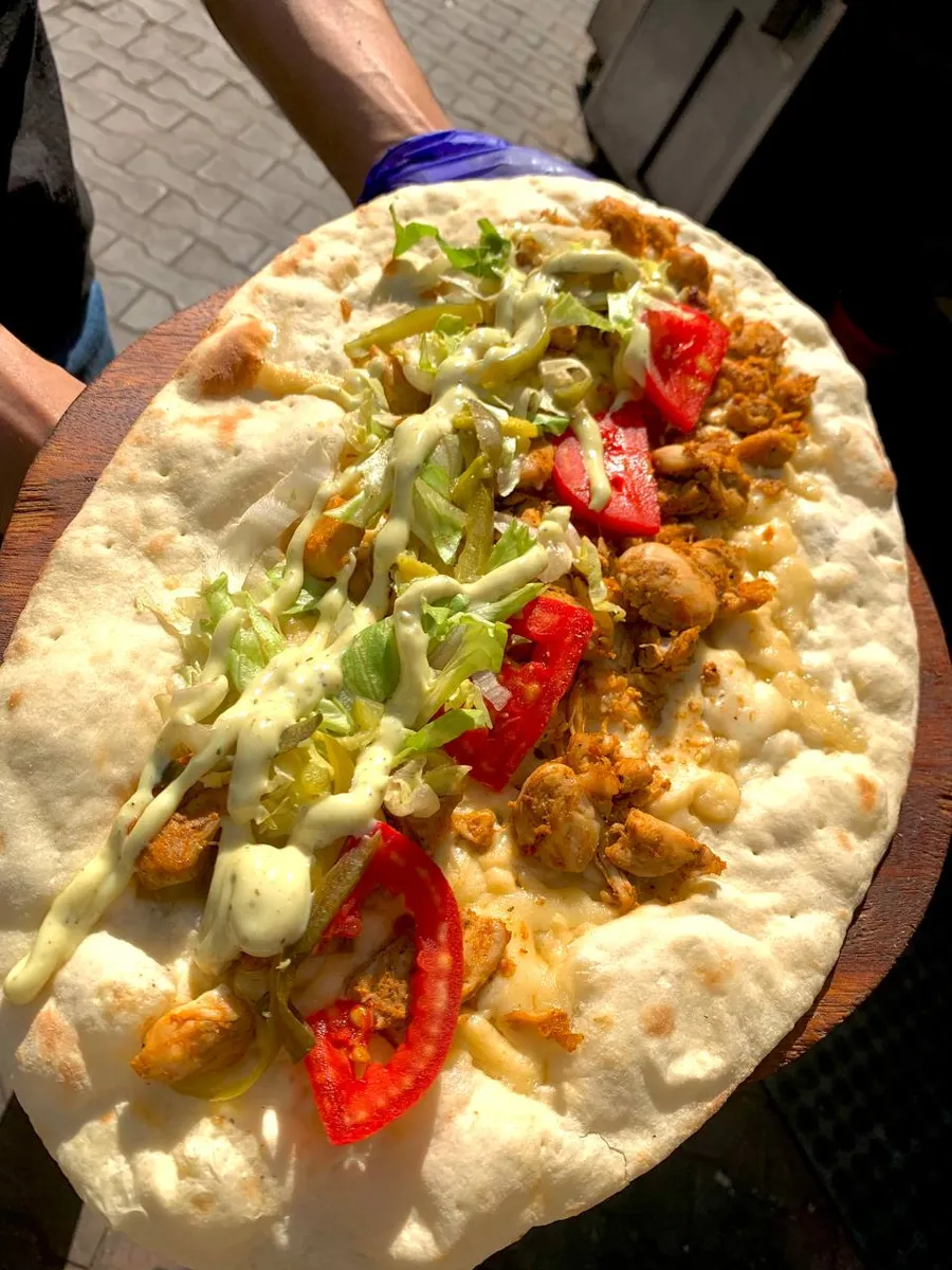 Oven shish tawook sandwich