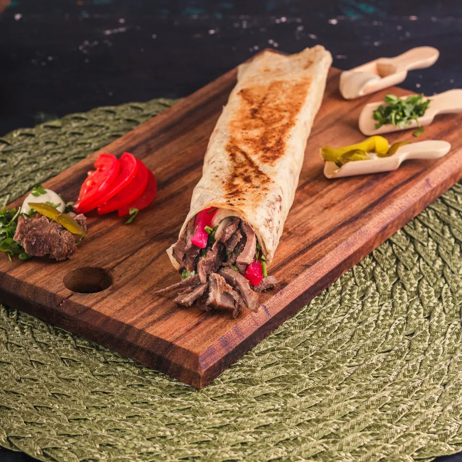 Meat Shawerma Sandwich.