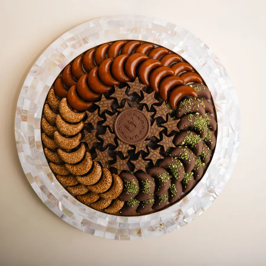 Moons Round White tray - A