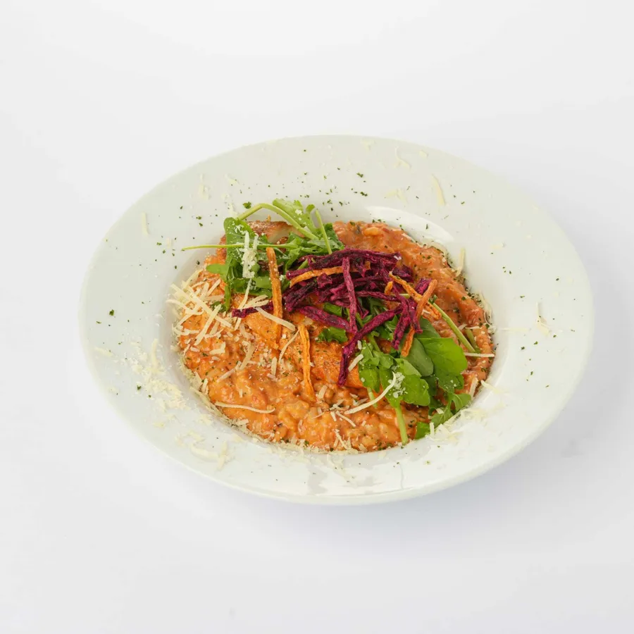 Red Chicken risotto