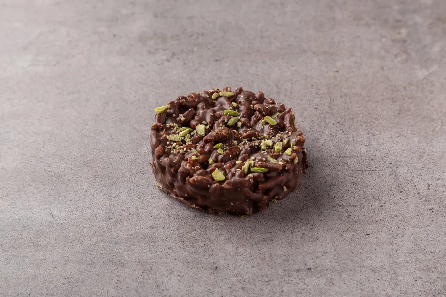 Gluten free Rice crispy with Chocolate and pistachio