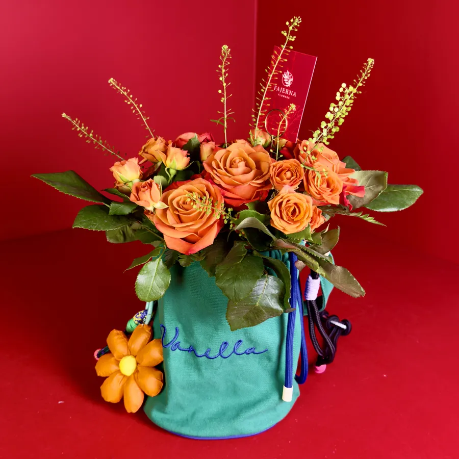 Green bag & flowers