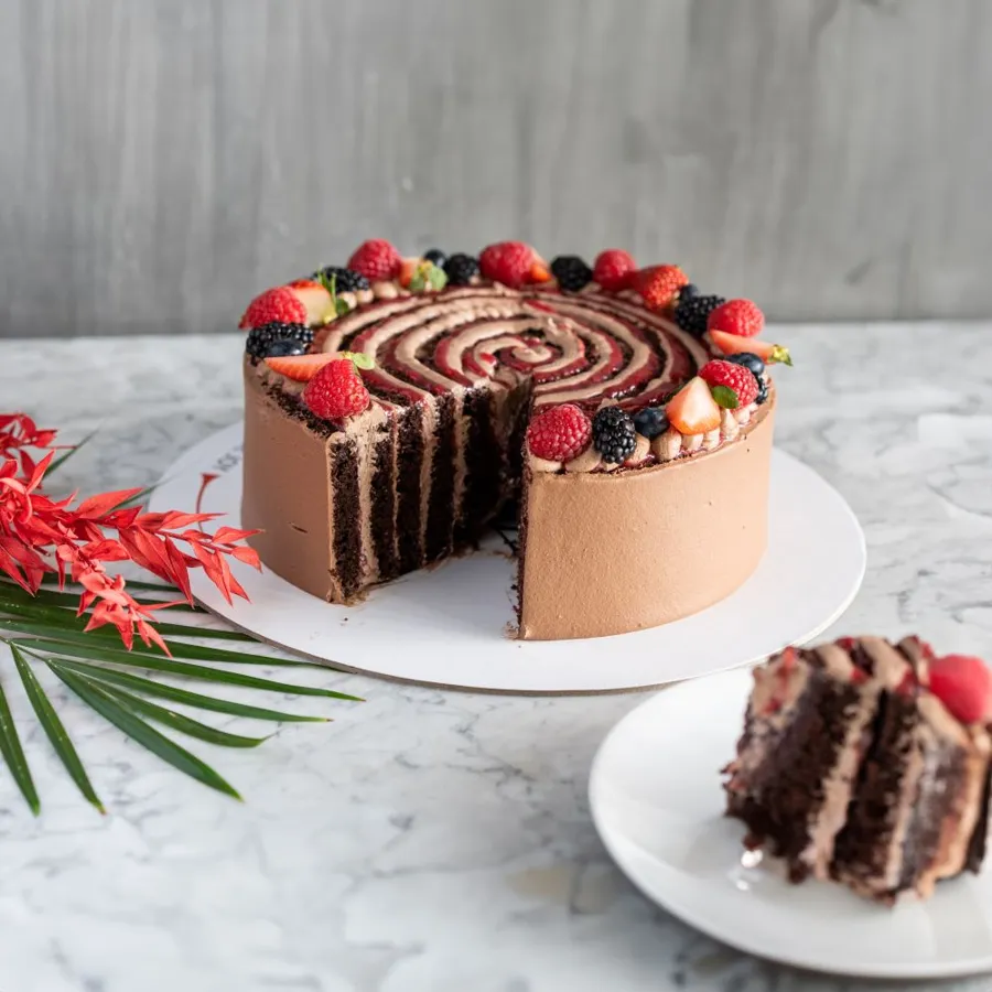 Chocolate Swiss Roll cake