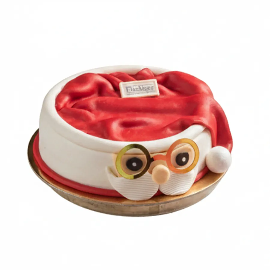 Santa With Glasses Cake