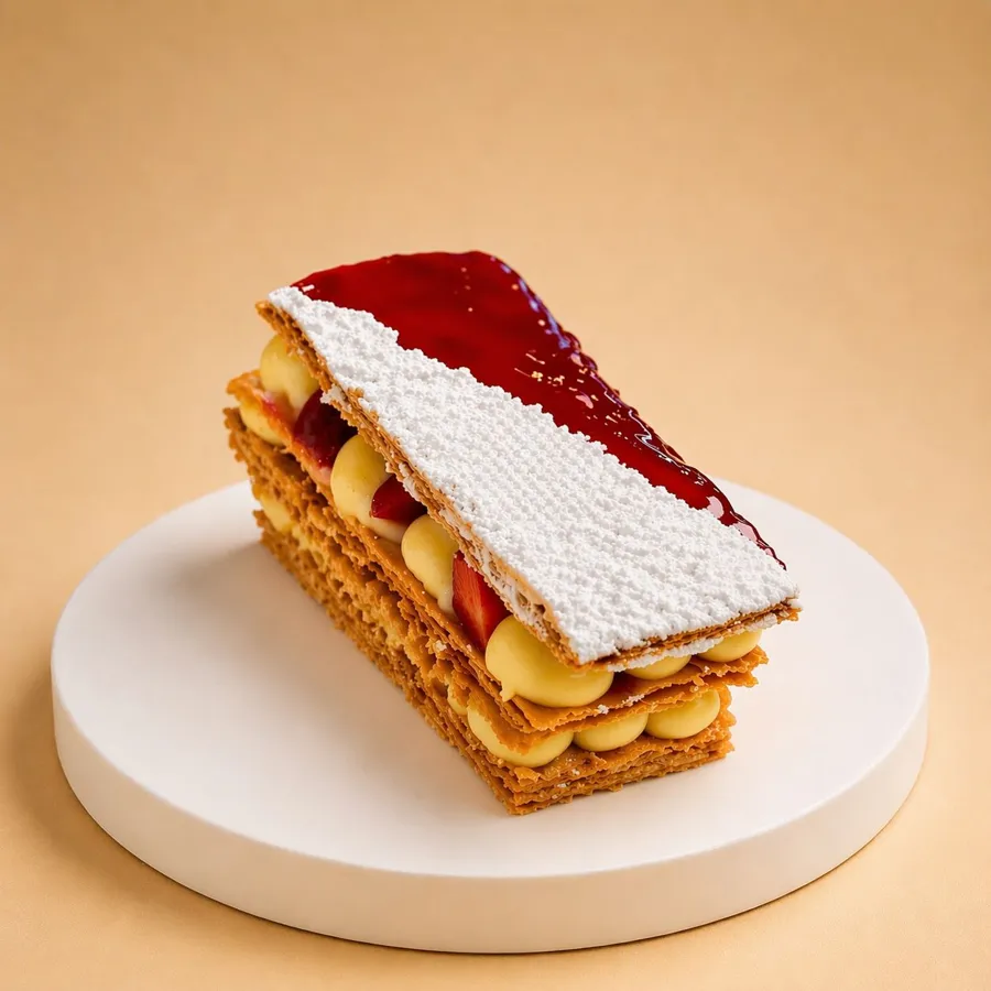 Sugar & Strawberry Mille-feuille Gateau