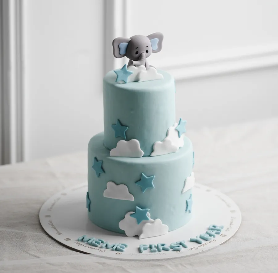 Double blue elephant start and sky mix chocolate vanilla 6inch