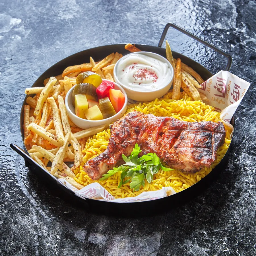 Quarter leg tikka meal