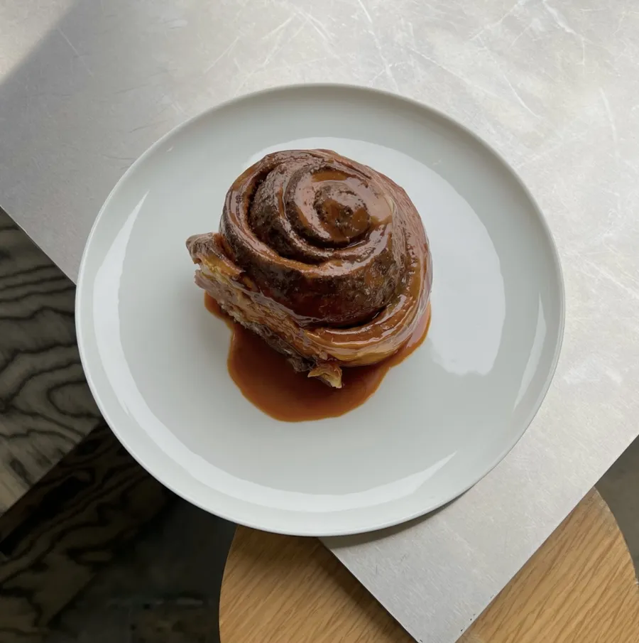 miso caramel cinnamon roll