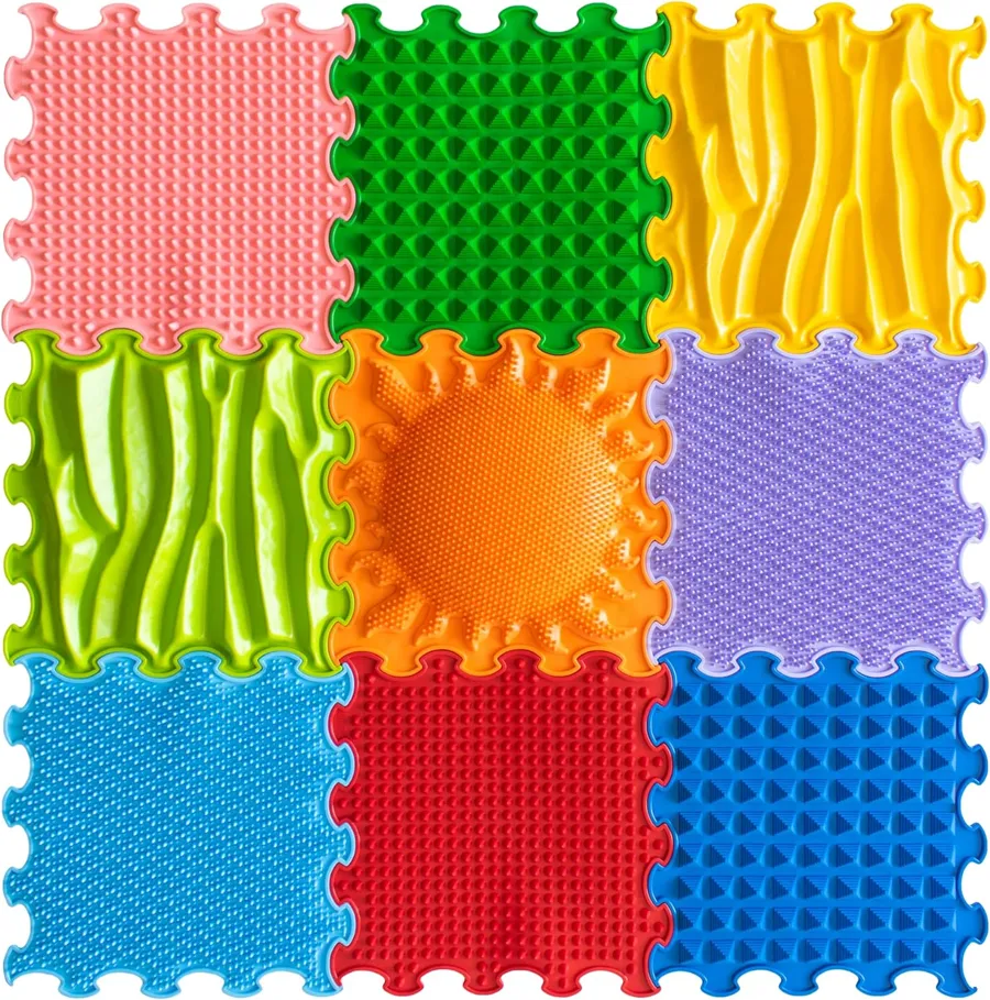 Ortoto Puzzle Mats- Stimulative Rainbow 9Pcs