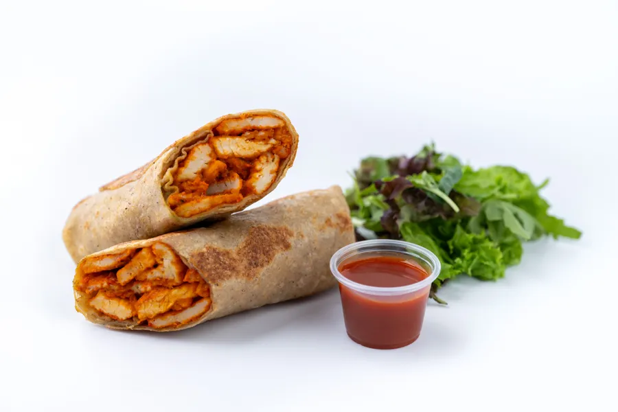 Buffalo chicken ranch protein wrap