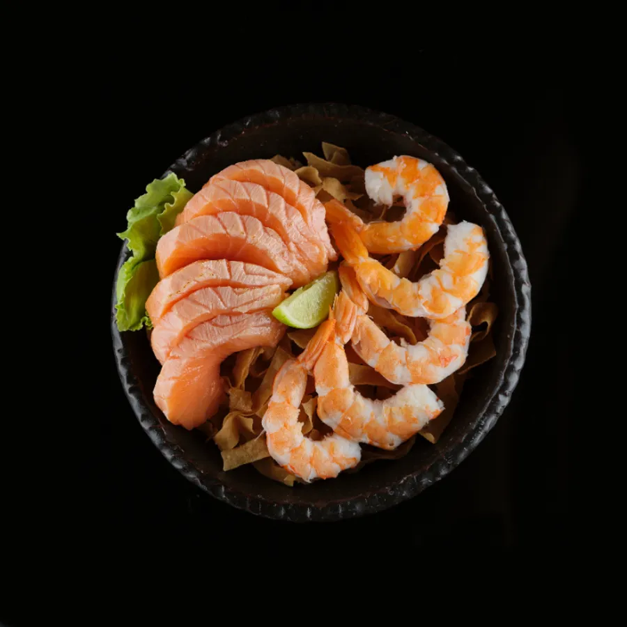 Salmon and Shrimp Tataki