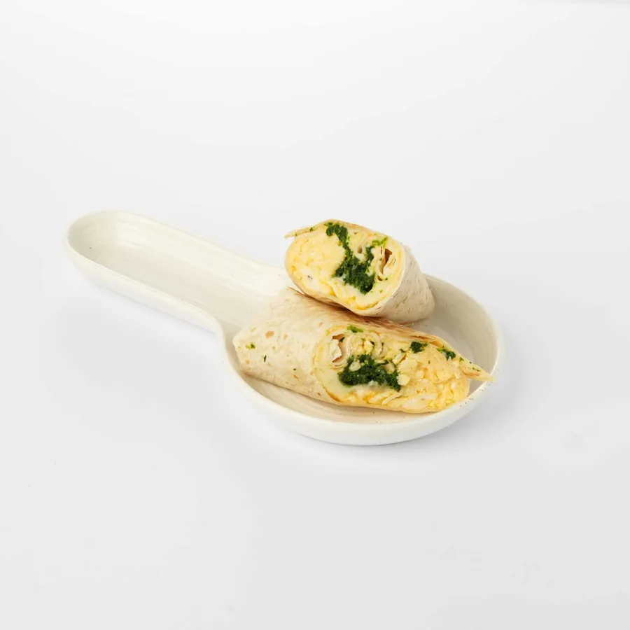 Spinach egg wrap