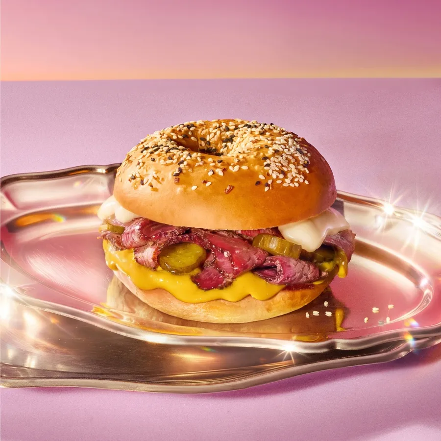 Brisket Melt Bagel