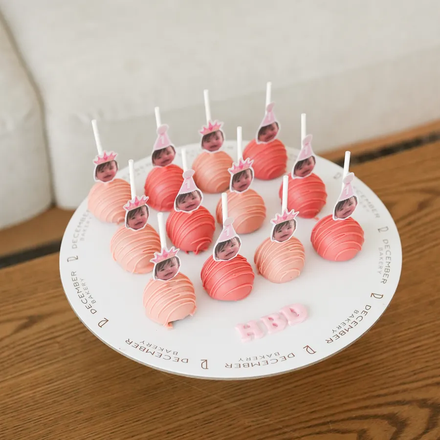 Pink photo pop cake 12p 🩷