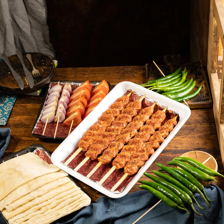 Ready to grill kebab plate