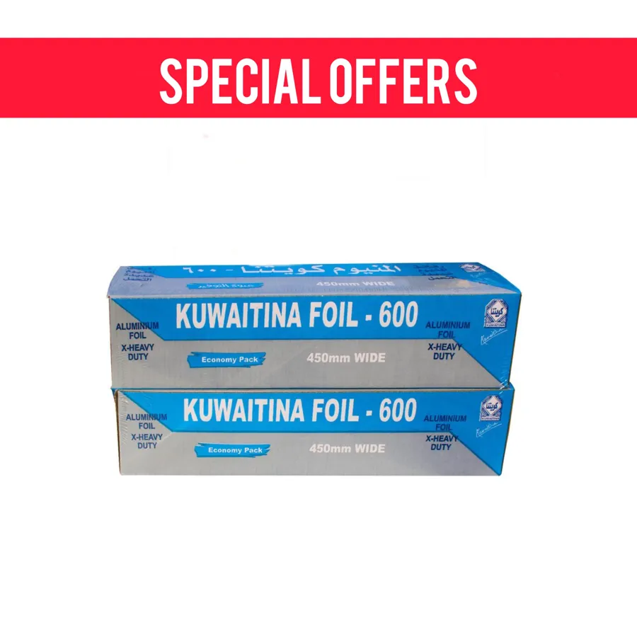 OFFER 2 PCS ( KUWAITINA ALUMINIUM FOIL 600×45CM LIGHT BLUE )