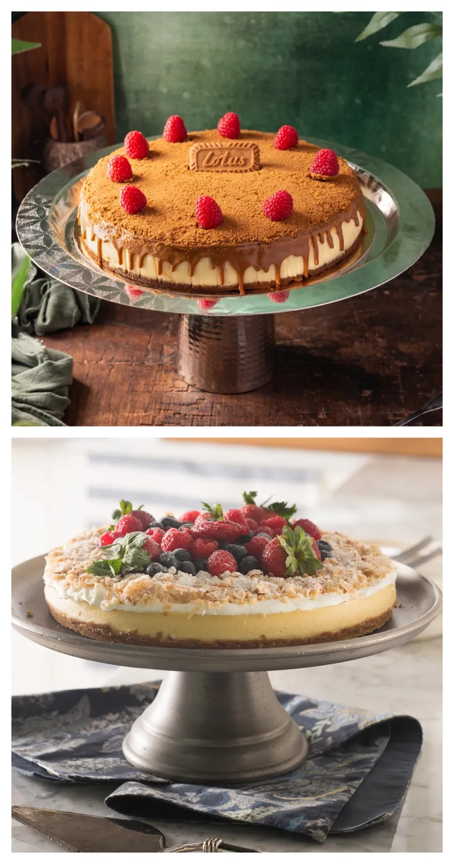 Lotus or berrries Cheesecake