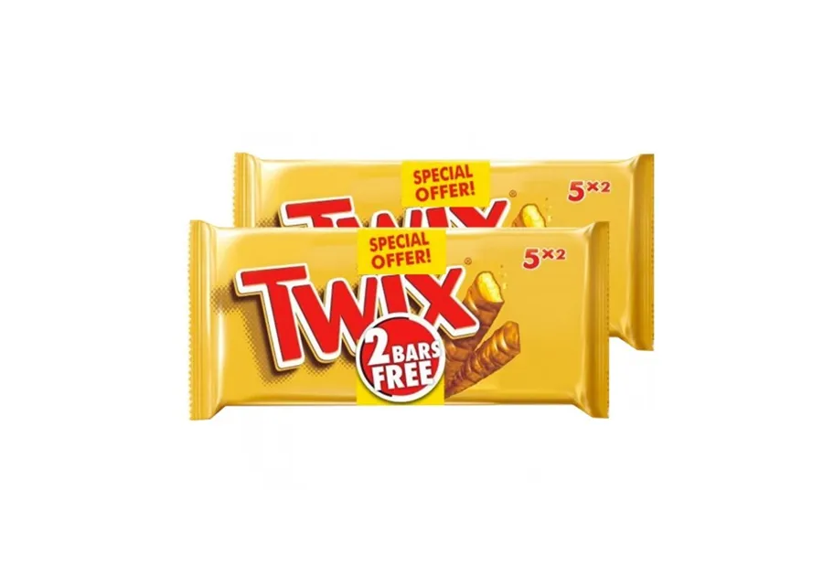 Twix Chocolate 50g Value Pack (2 Pack x 5 Pieces)