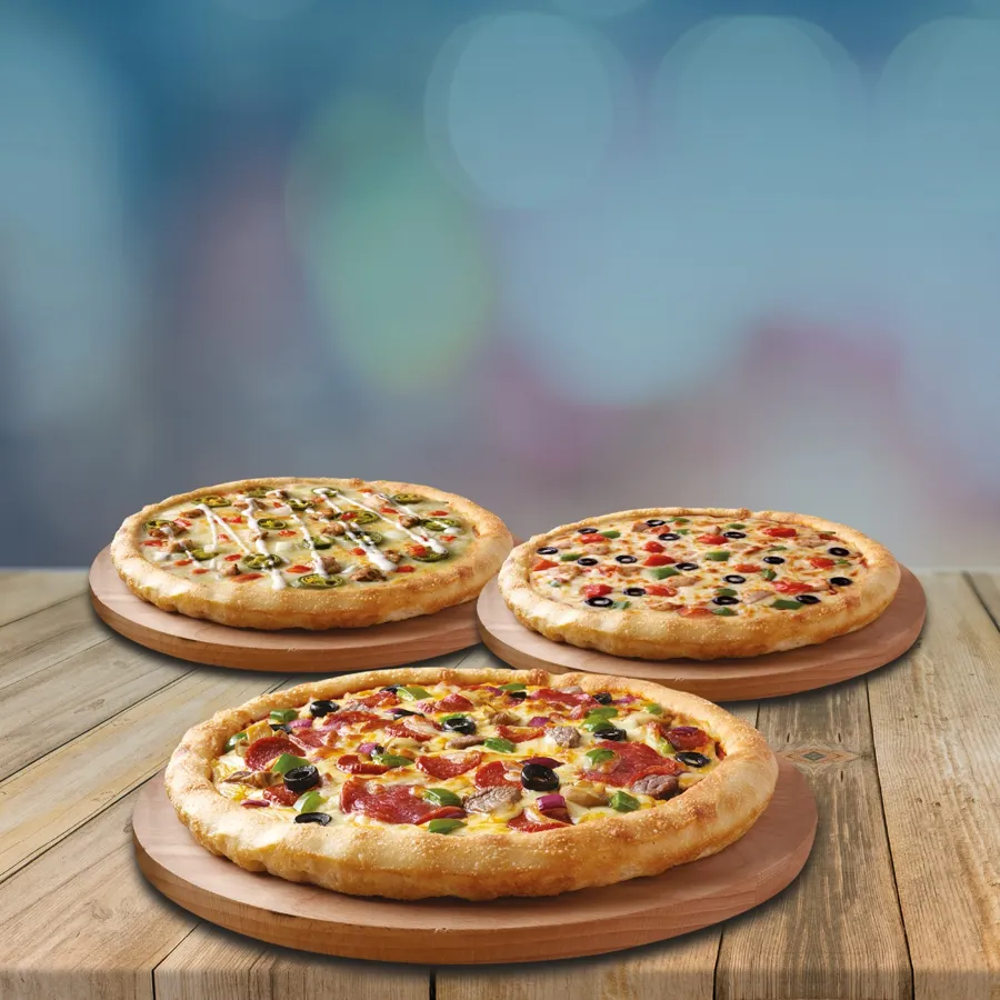 Buy 3 medium pizzas and save more than 3