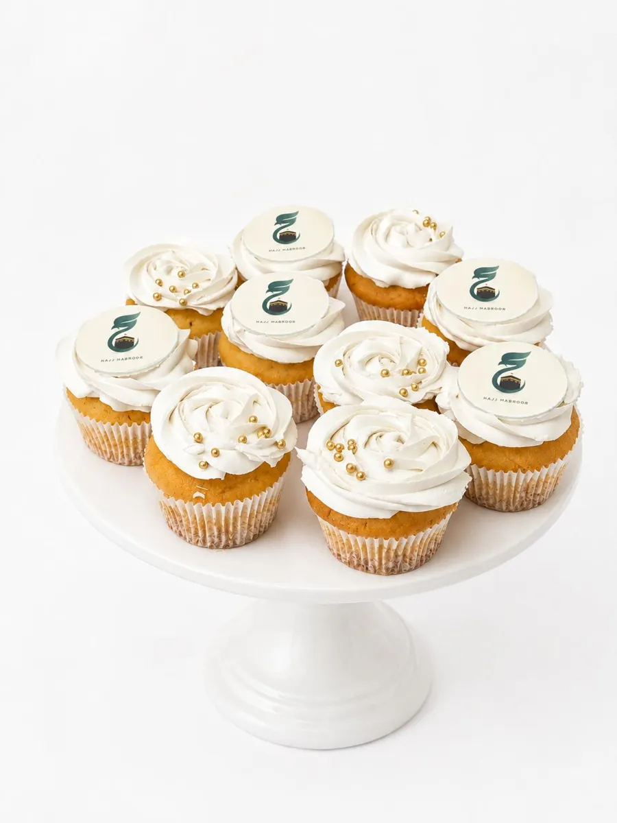 Cream cup cake hajj 12p