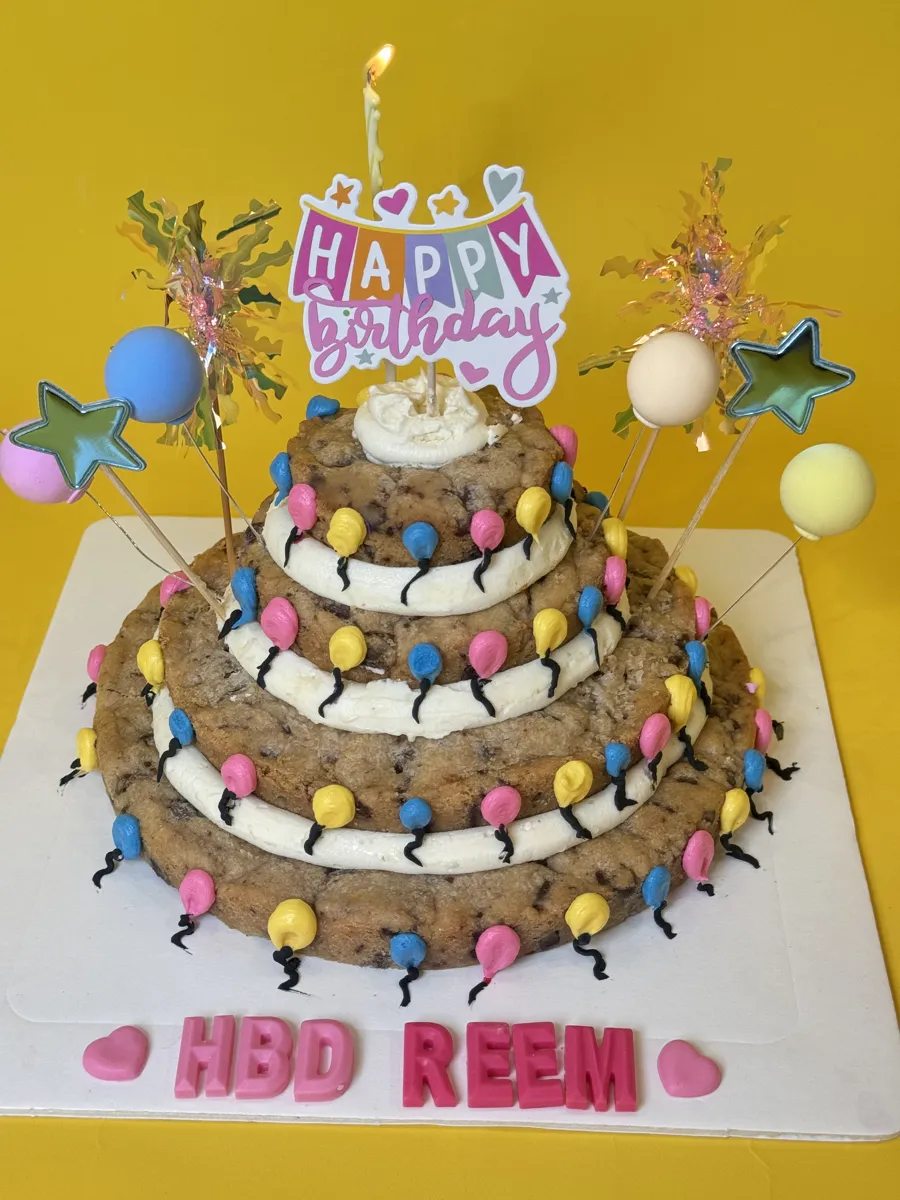 Birthday cookie tower