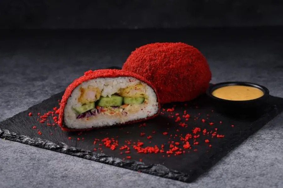 CHEETOS TEMPURA SHRIMP BURGER
