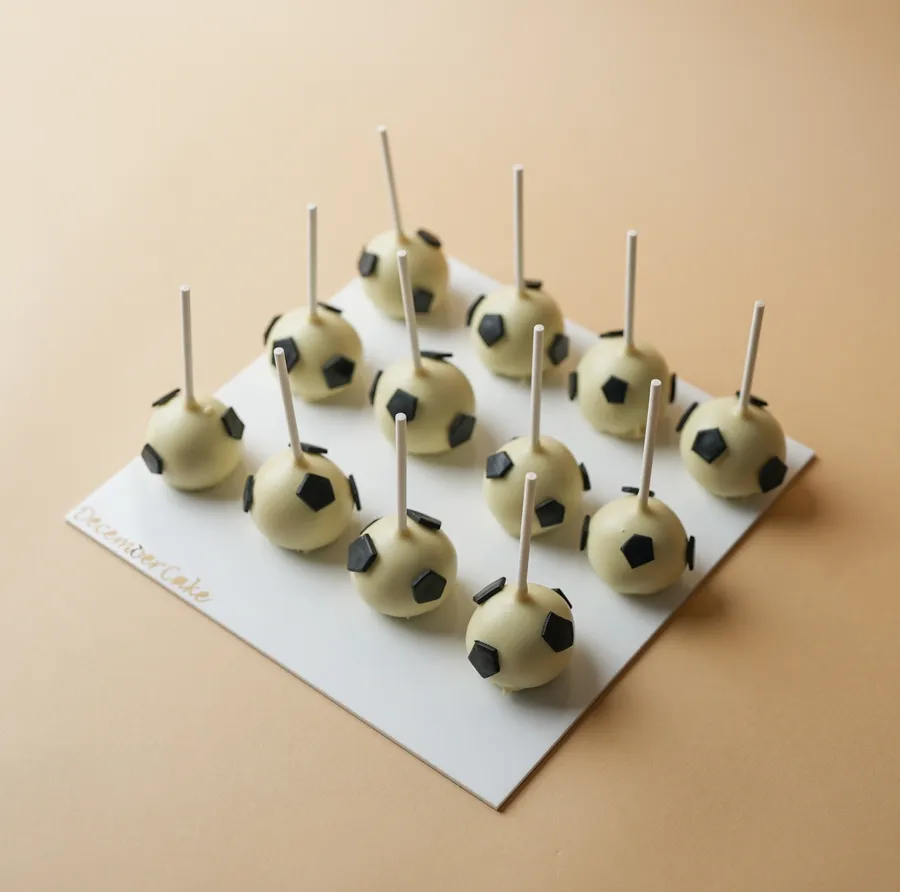 Football pop cake chocolate cake