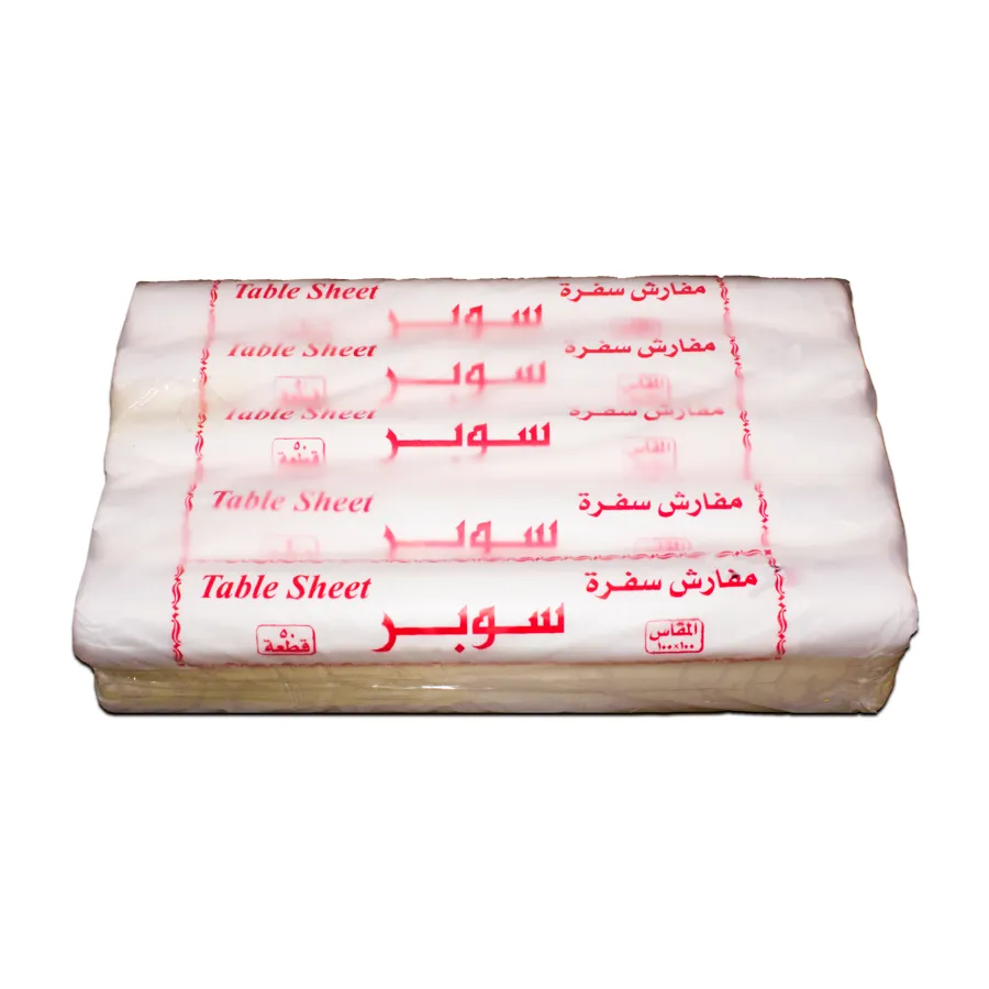 CARTON 10 PCS KUWAITINA TABLE SHEET 50 PCS - TRANSPARENT