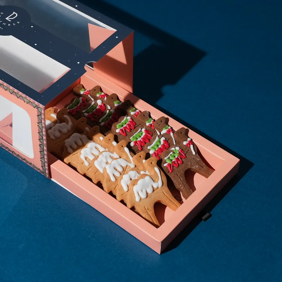 Camel chocolate petit fours with cardamom