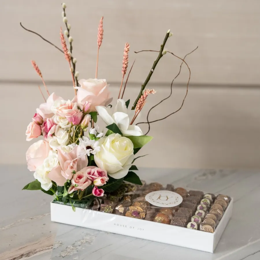 White Tray - Artificial Mixed Pink