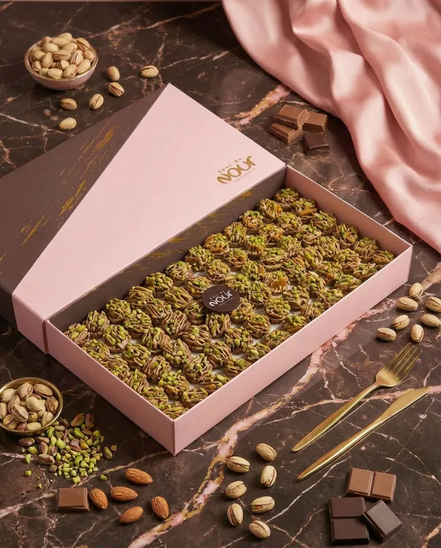 Box contains72 pcs of "Sahoon" Saffron-flavored roasted caramel